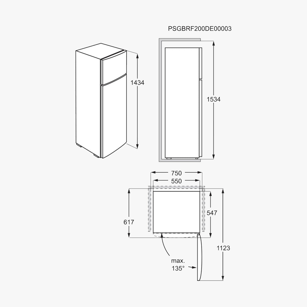 Electrolux Køle-/fryseskab LTB1AE24W0