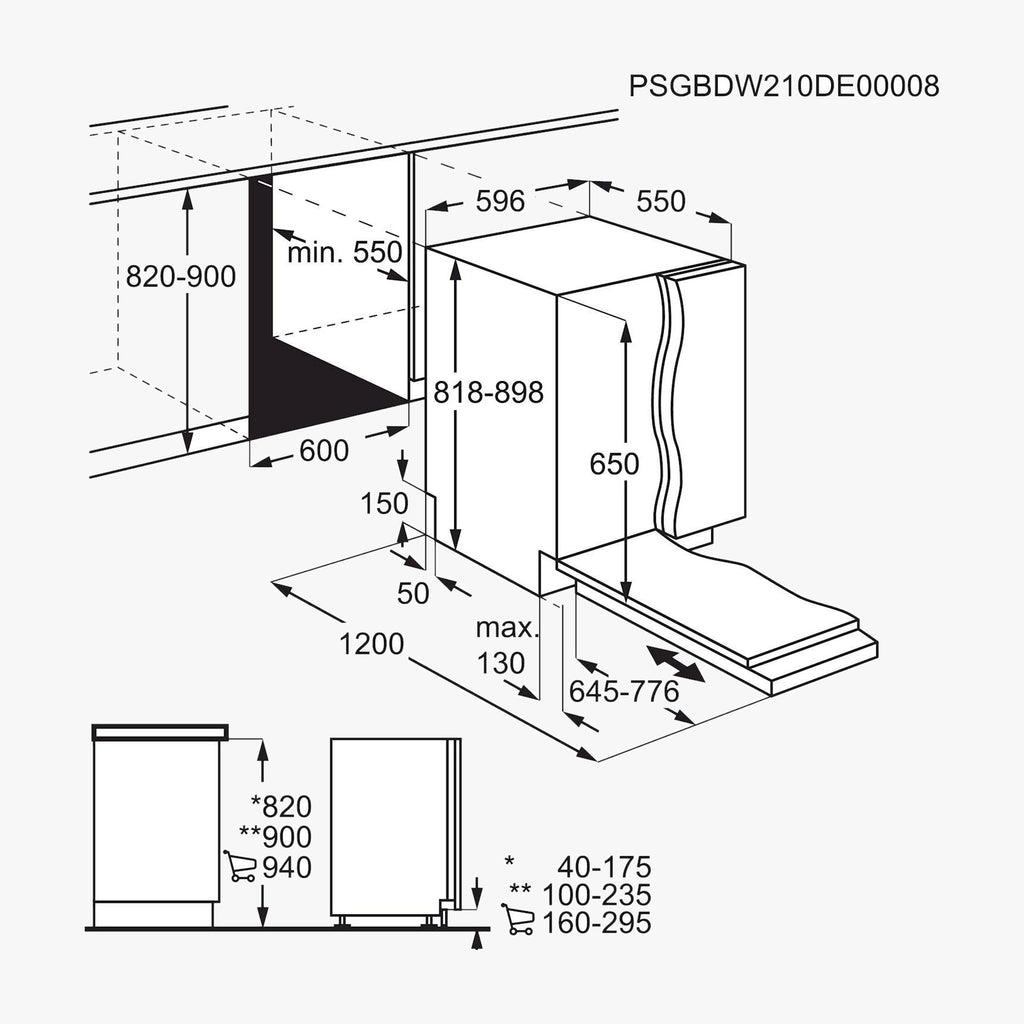 Electrolux Integrerbar opvaskemaskine EEA27200L