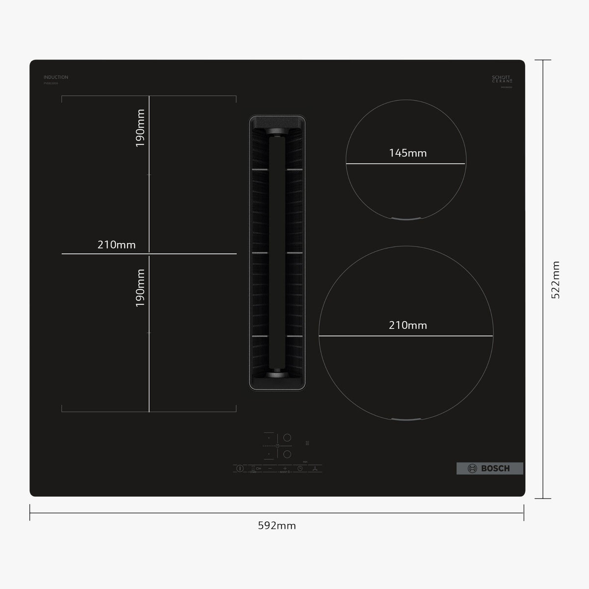 Bosch Induktionskogeplade PVS611B16E
