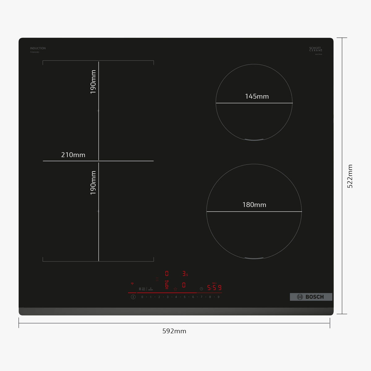 Bosch Induktionskogeplade PVS631HB1E