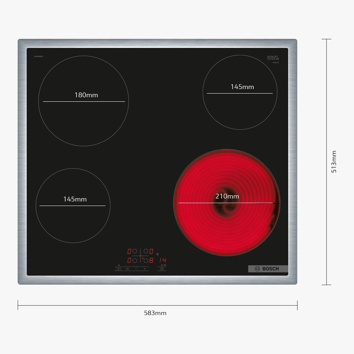 Bosch Keramisk kogeplade PKE645BB2E