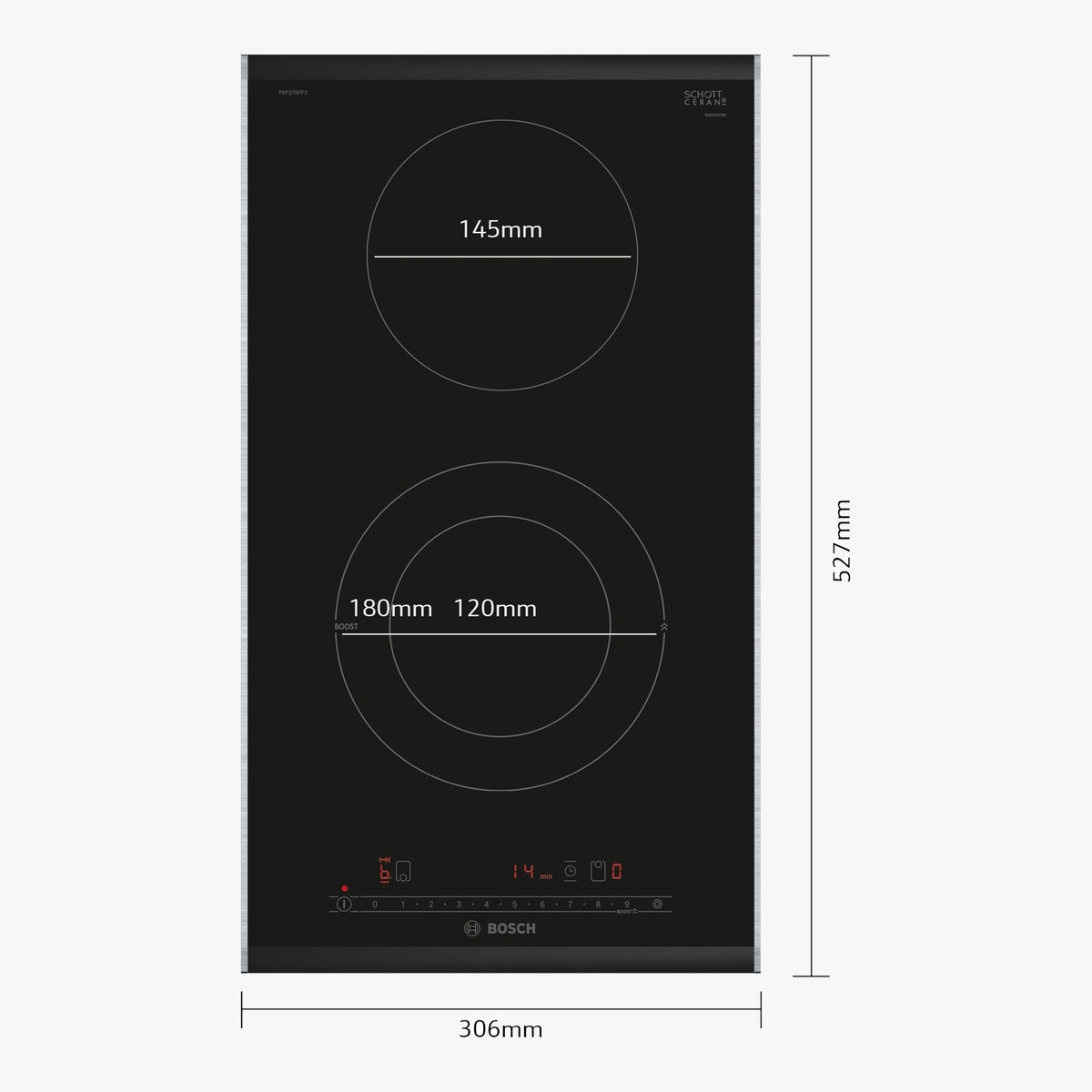 Bosch Keramisk kogeplade PKF375FP2E