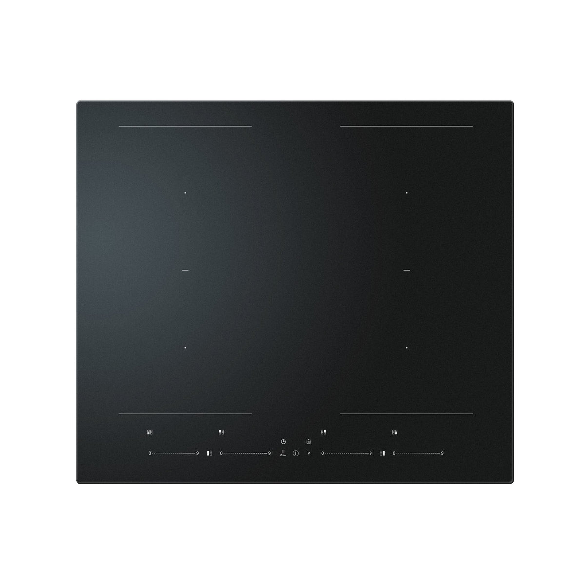 Scandomestic induktionskogeplade i mat sort glas med Slider Touch