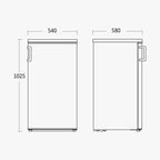 Versa Køleskab m/fryseboks SKB 10255 W